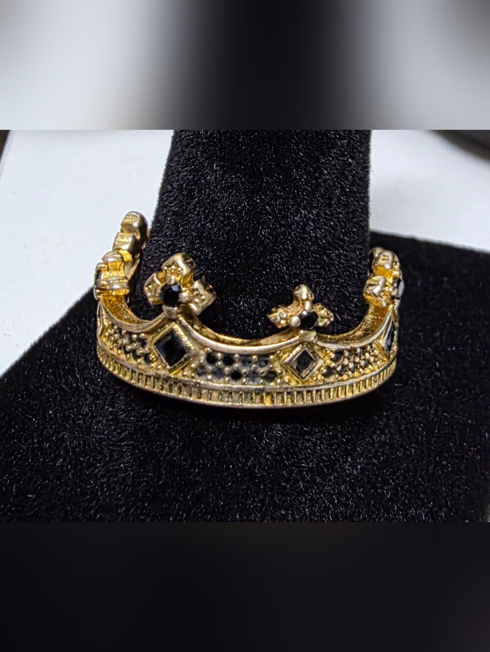 Thomas Sabo Rebel at Heart Gold Crown 18k Gold Plate 925 Silver Ring Size 9